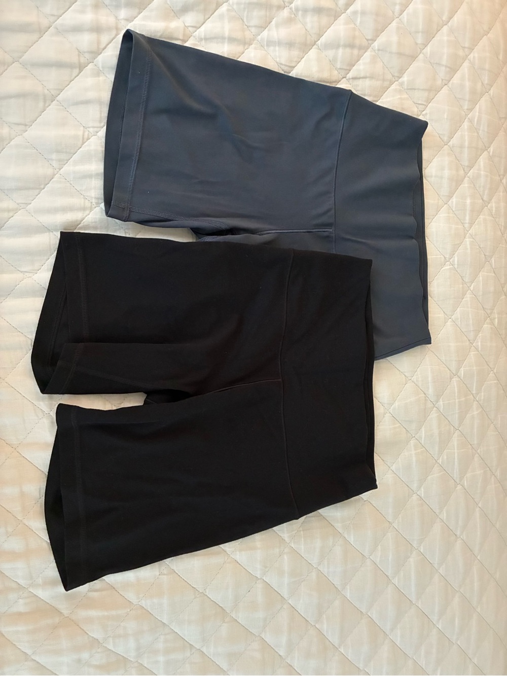 Black and Navy High-Rise Bike Shorts Duo